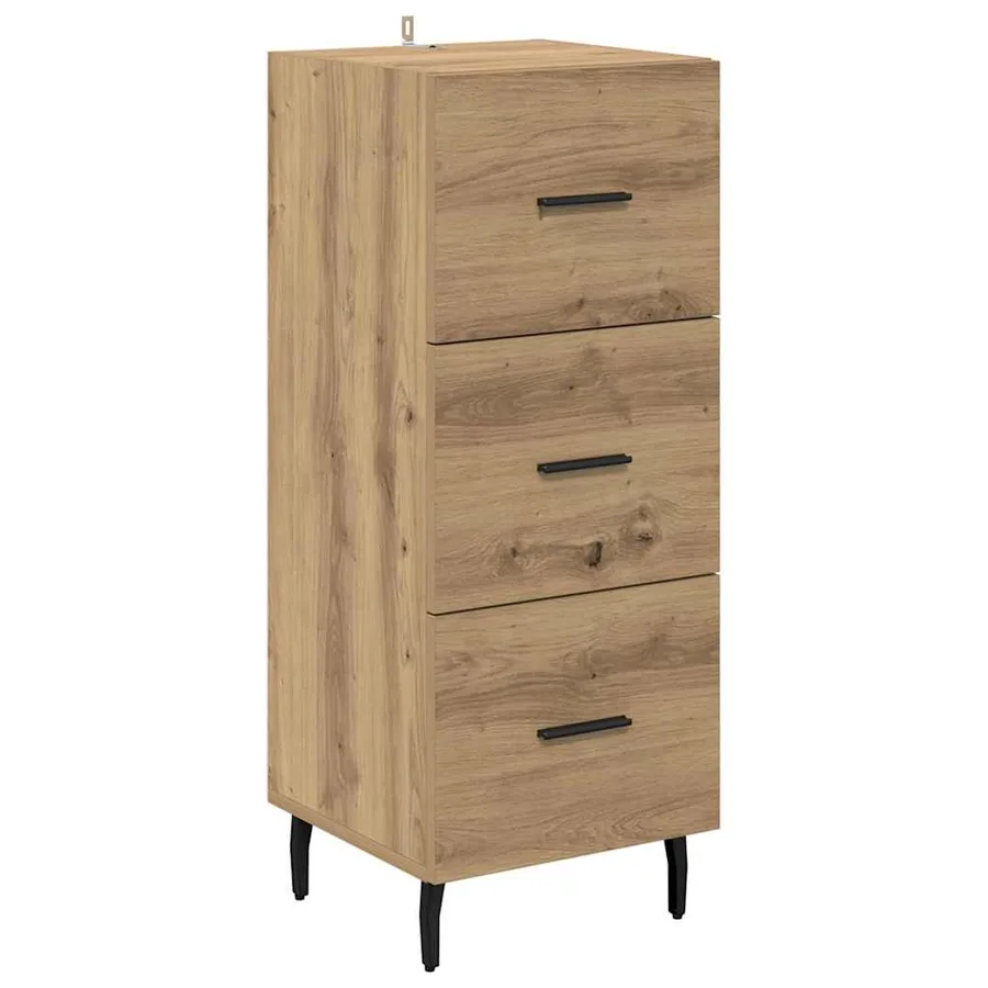 Haut Armoire Chêne artisanal 34,5 x 34 x 180 cm - 6