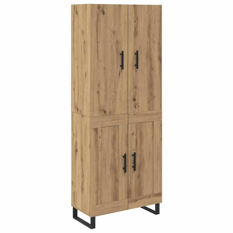 Haut Armoire 2 pcs Chêne artisanal 69,5 x 34 x 180 cm - 2