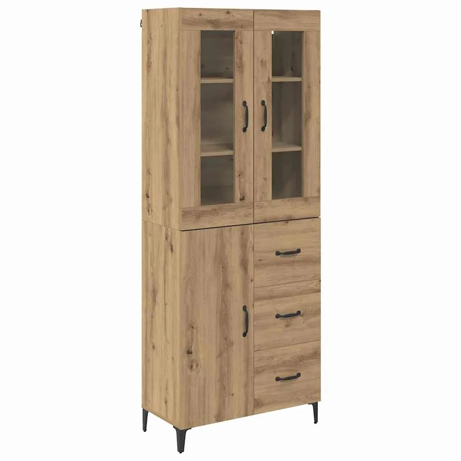 Haut Armoire Chêne artisanal 69,5 x 34 x 180 cm - 2