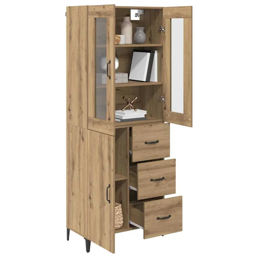 Haut Armoire Chêne artisanal 69,5 x 34 x 180 cm - 3