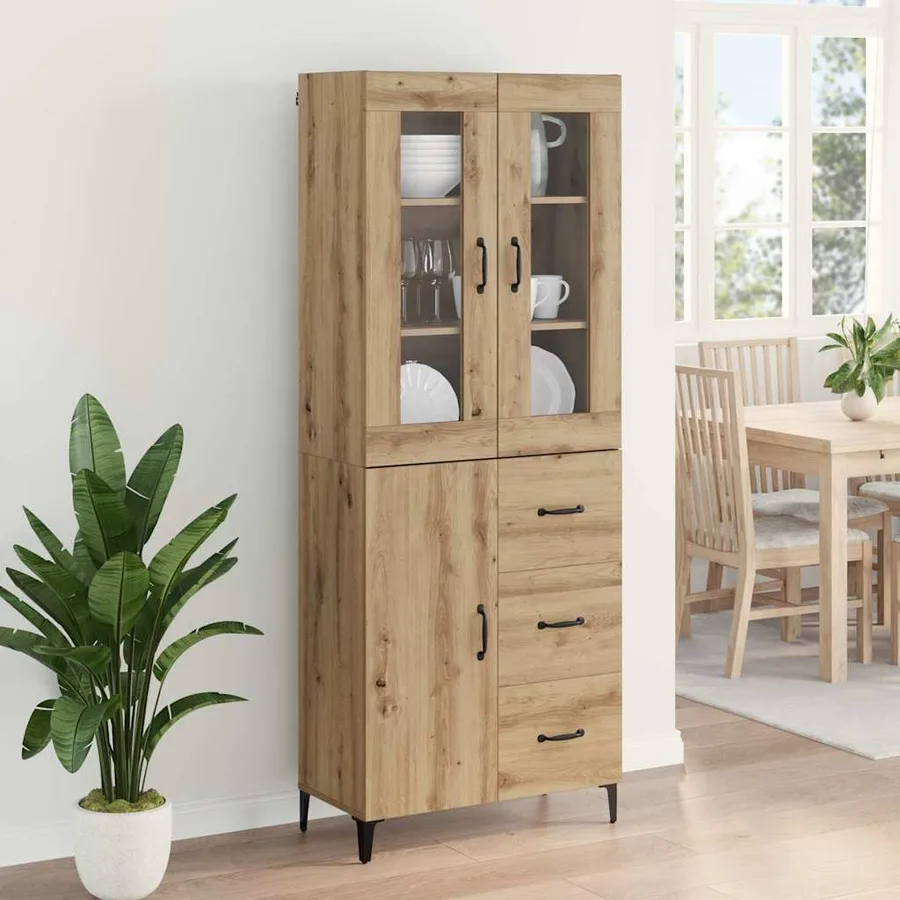 Haut Armoire Chêne artisanal 69,5 x 34 x 180 cm - 4