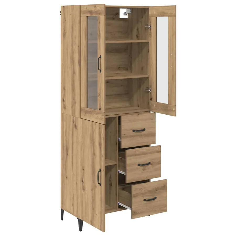 Haut Armoire Chêne artisanal 69,5 x 34 x 180 cm - 5