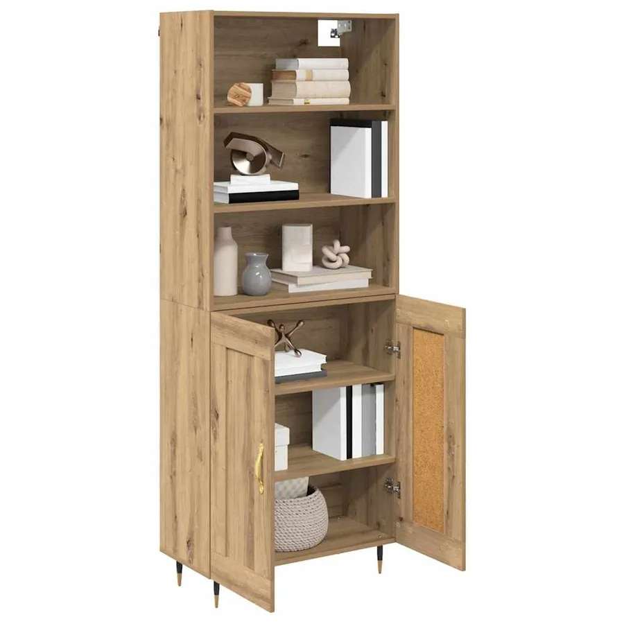 Haut Armoire Chêne artisanal 69,5 x 34 x 180 cm - 3