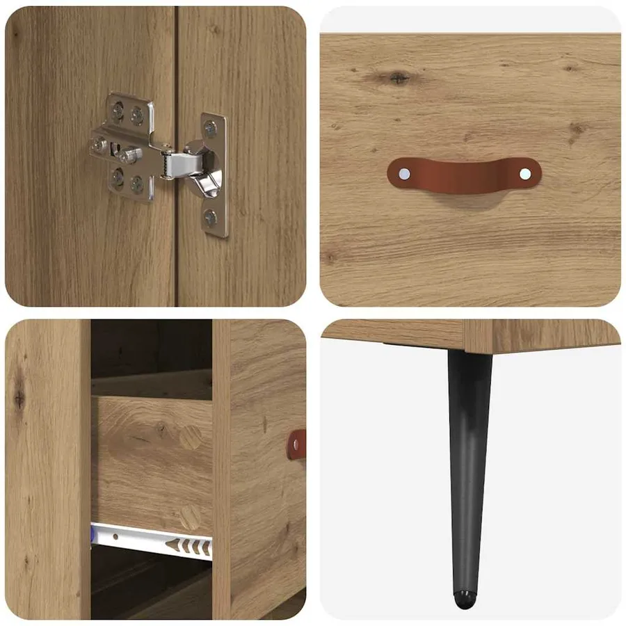 Haut Armoire Chêne artisanal 69,5 x 34 x 180 cm - 11