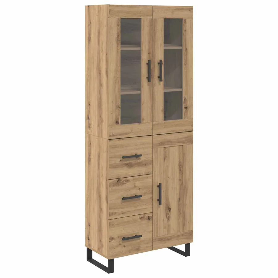Haut Armoire 2 pcs Chêne artisanal 69,5 x 34 x 180 cm - 2