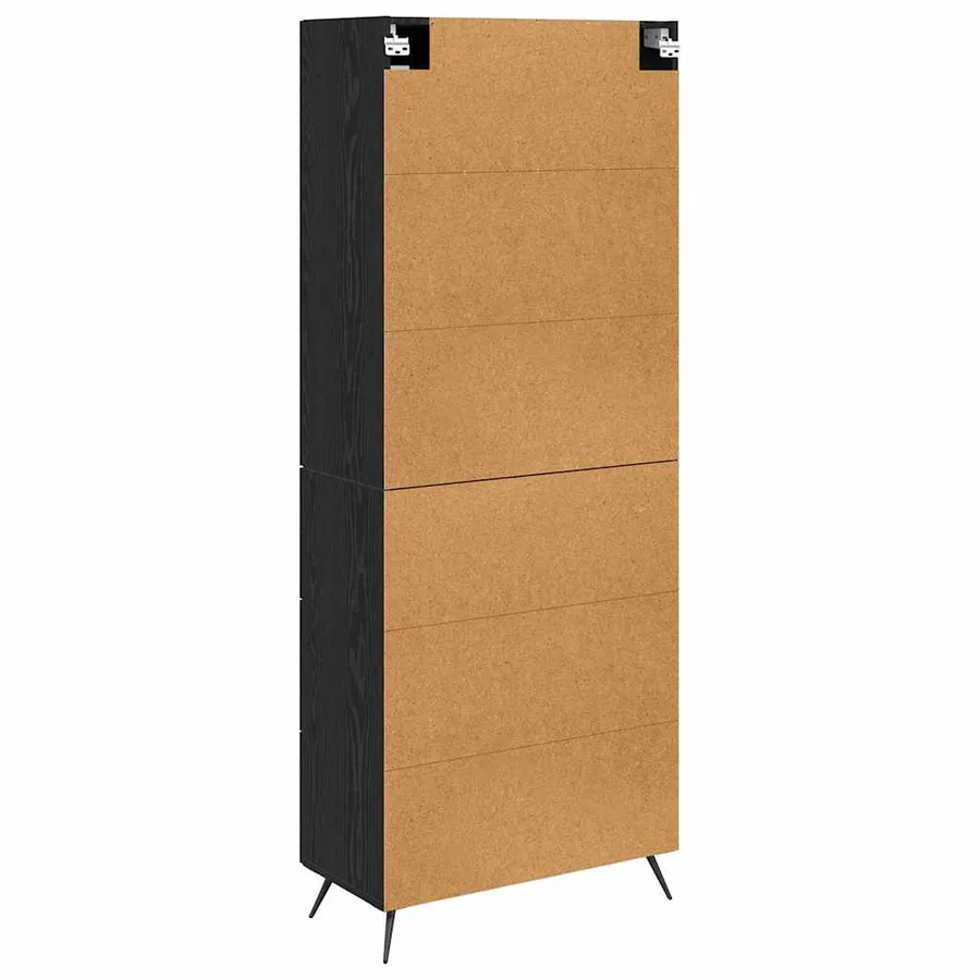 Buffet avec étagère 2 pcs Chêne noir Bois d'ingénierie - 10