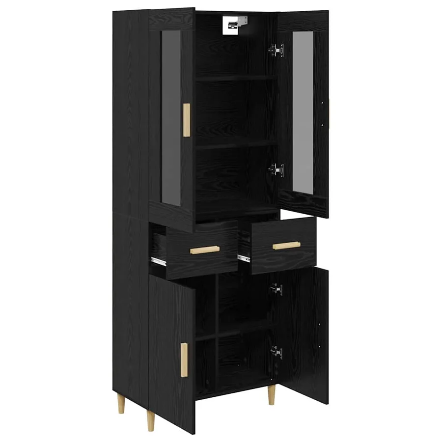 Haut Armoire Chêne noir 69,5 x 34 x 180 cm Bois d'ingénierie - 5