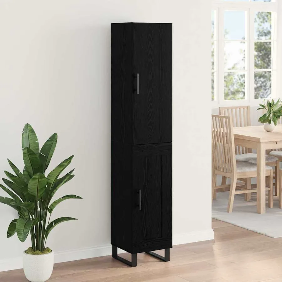 Haut Armoire Chêne noir 34,5 x 34 x 180 cm Bois d'ingénierie - 4