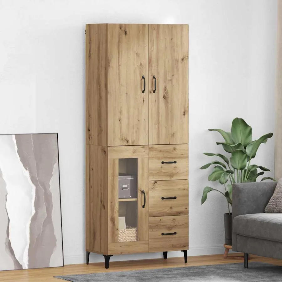 Haut Armoire Chêne artisanal 69,5 x 34 x 180 cm