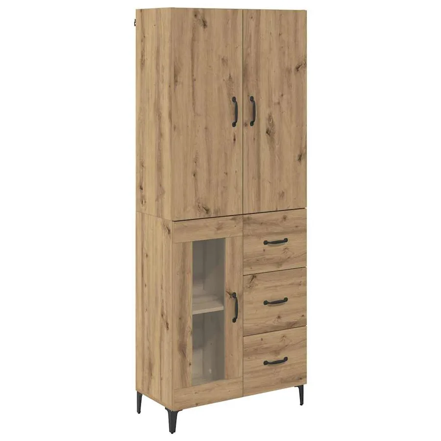 Haut Armoire Chêne artisanal 69,5 x 34 x 180 cm - 2