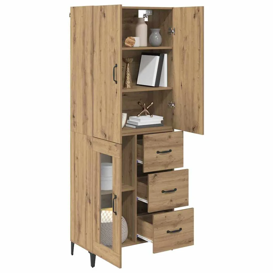 Haut Armoire Chêne artisanal 69,5 x 34 x 180 cm - 3