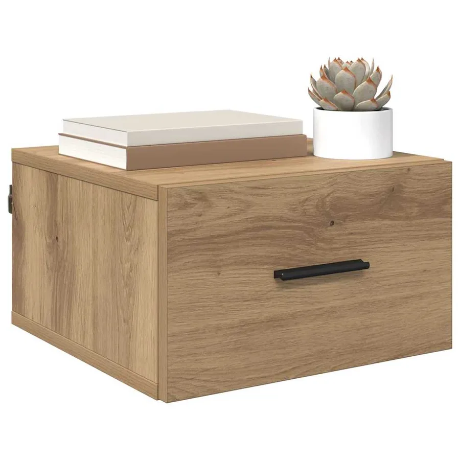 Cabinet de chevet 2 pc chêne artisanal 35 x 35 x 20 cm - 3