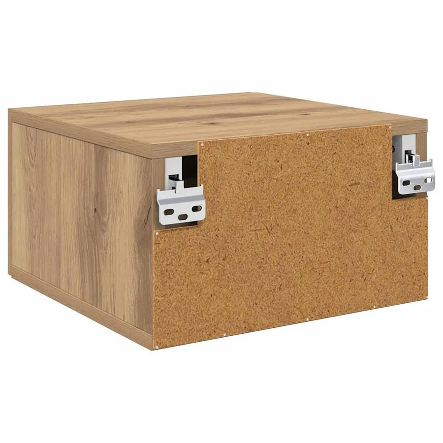 Cabinet de chevet 2 pc chêne artisanal 35 x 35 x 20 cm - 9