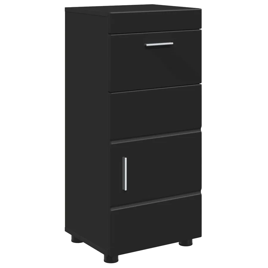 Ensemble d'armoire de salle de bain avec tiroir TULUM Noir - 2