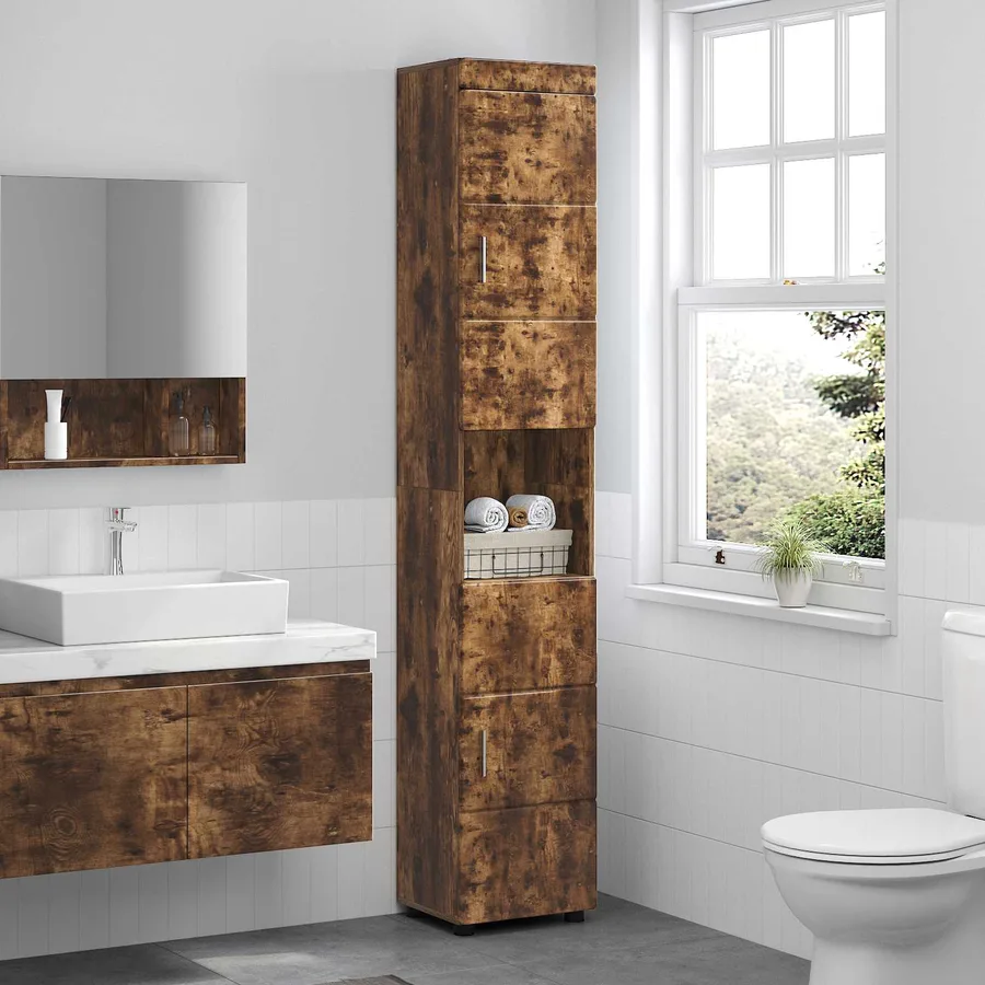 Ensemble d'armoire de salle de bain TULUM Chêne fumé - 4