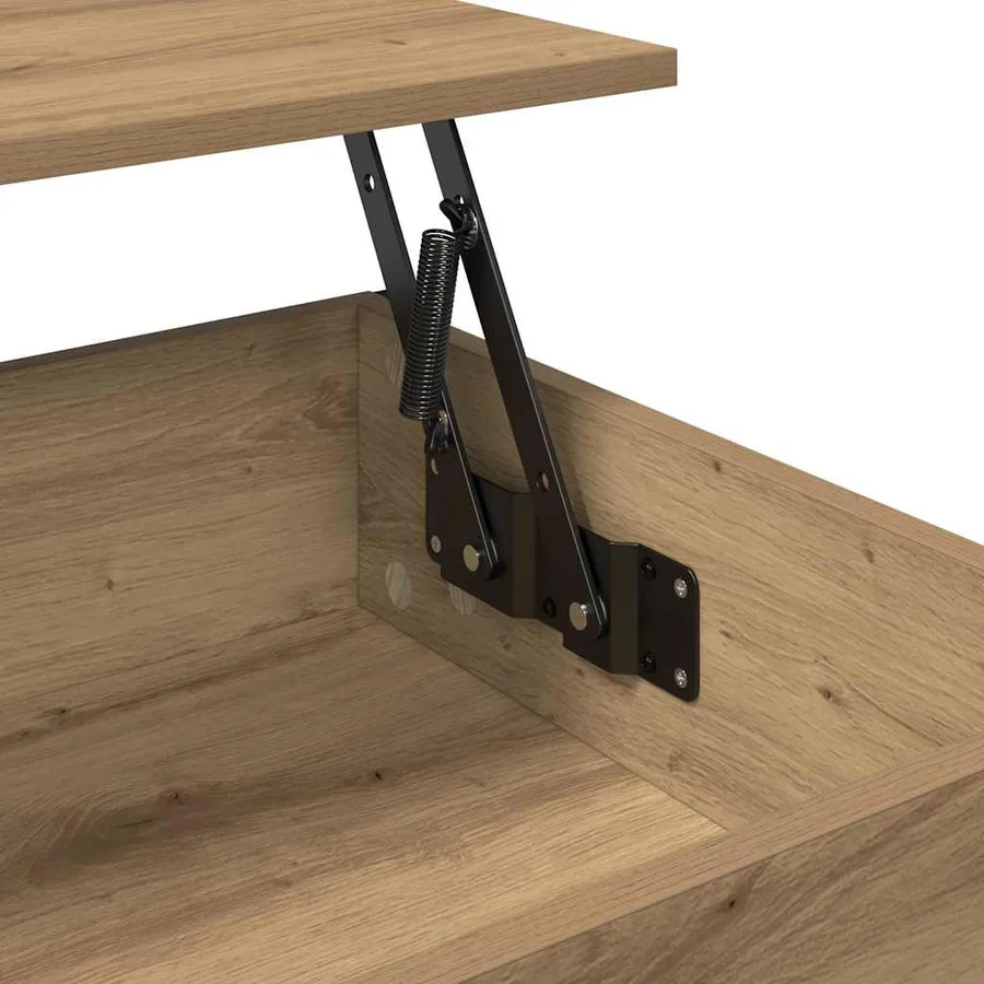 Table basse Chêne artisanal 70x50x50cm Bois d'ingénierie - 10