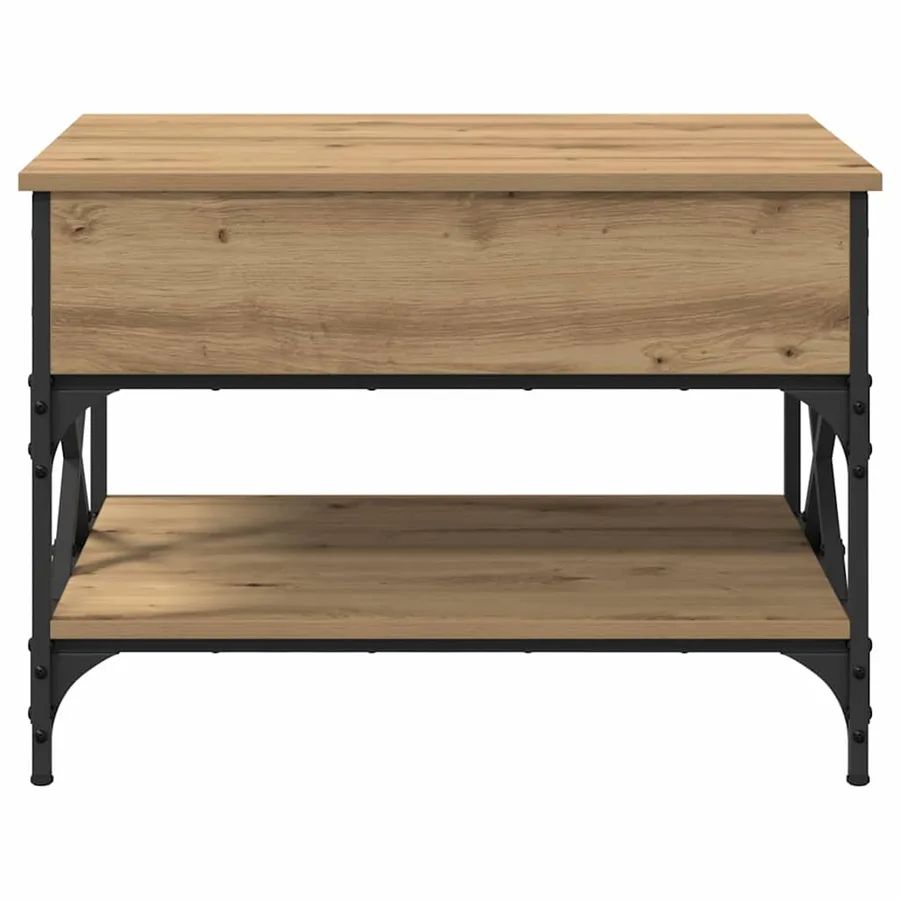 Table basse Chêne artisanal 70x50x50cm Bois d'ingénierie - 6