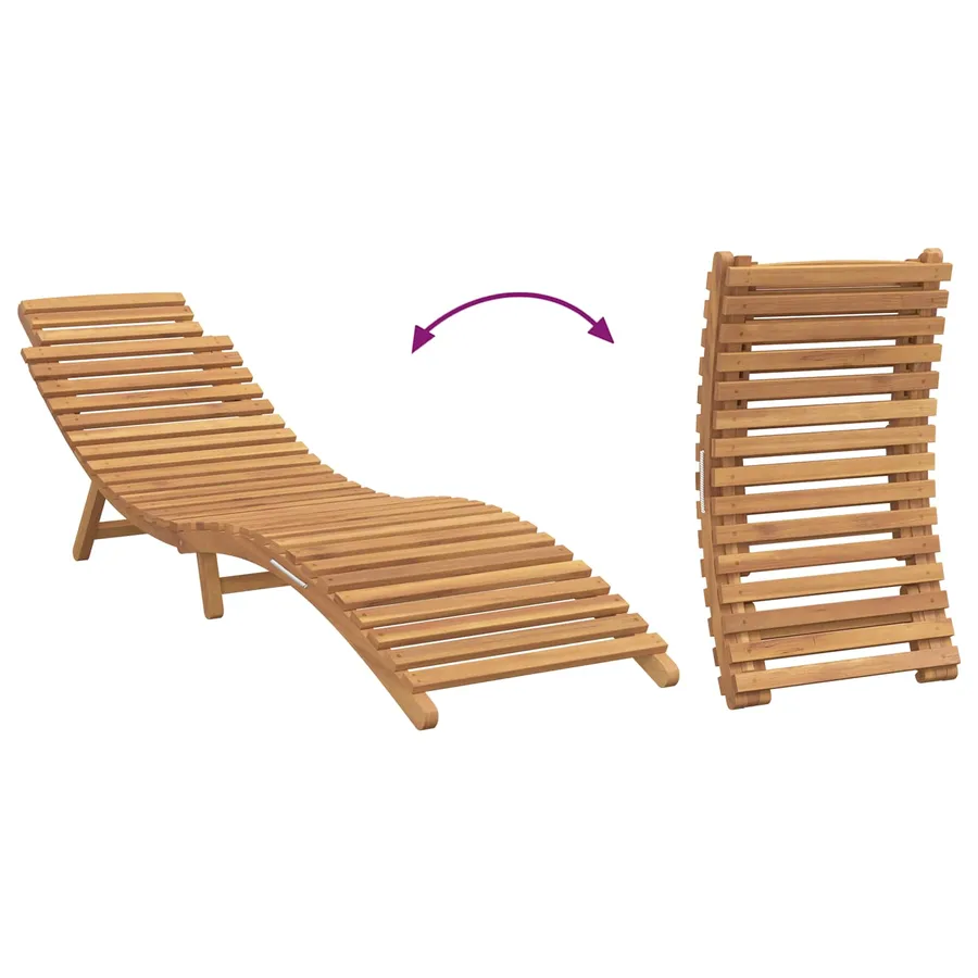 Transat de jardin Marron 198 x 55 x 58,5 cm Bois de teck massif - 10