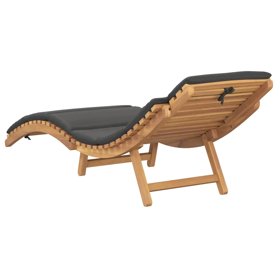 Transat de jardin Marron 198 x 55 x 58,5 cm Bois de teck massif - 6