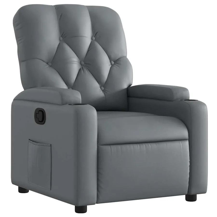 Fauteuil inclinable Gris Similicuir - 2