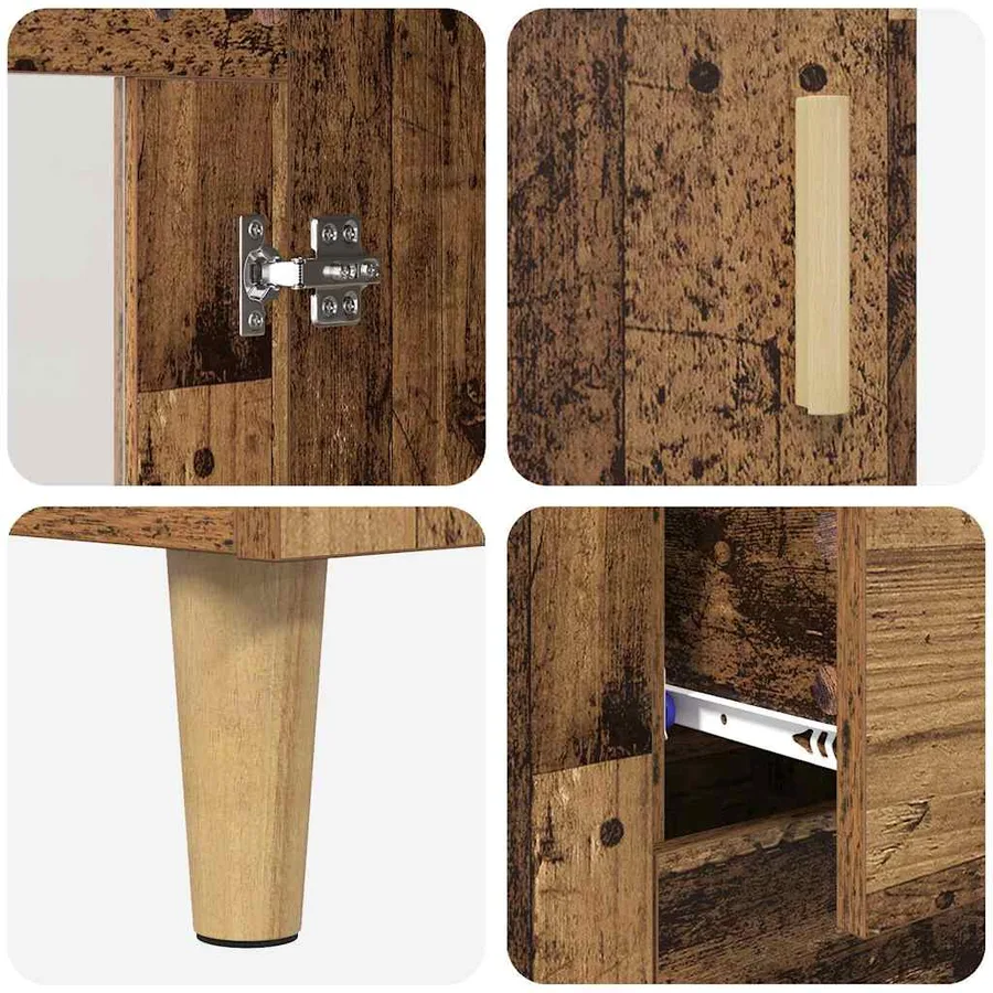 Haut Armoire Bois Ancien 69,5 x 34 x 180 cm Bois d'ingénierie - 11