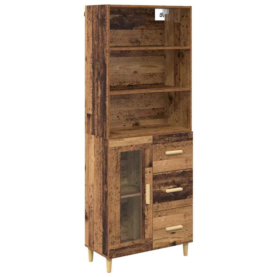 Haut Armoire Bois Ancien 69,5 x 34 x 180 cm Bois d'ingénierie - 2