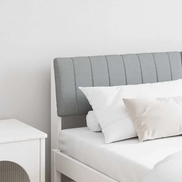 Tête de lit capitonnée Gris clair 150 cm Pin massif