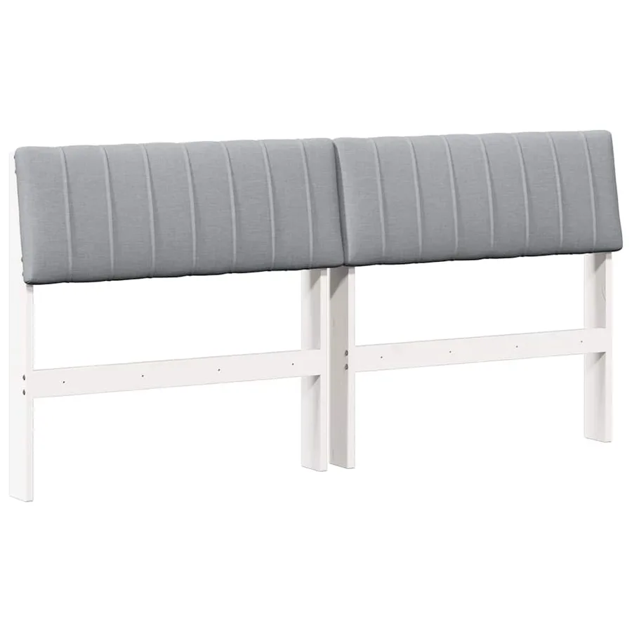 Tête de lit capitonnée Gris clair 150 cm Pin massif - 2