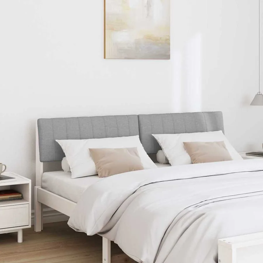 Tête de lit capitonnée Gris clair 150 cm Pin massif - 3