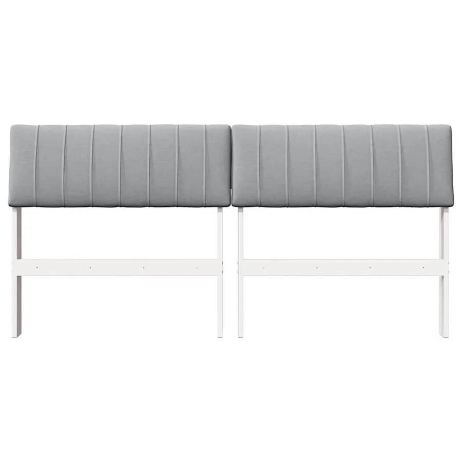 Tête de lit capitonnée Gris clair 150 cm Pin massif - 4