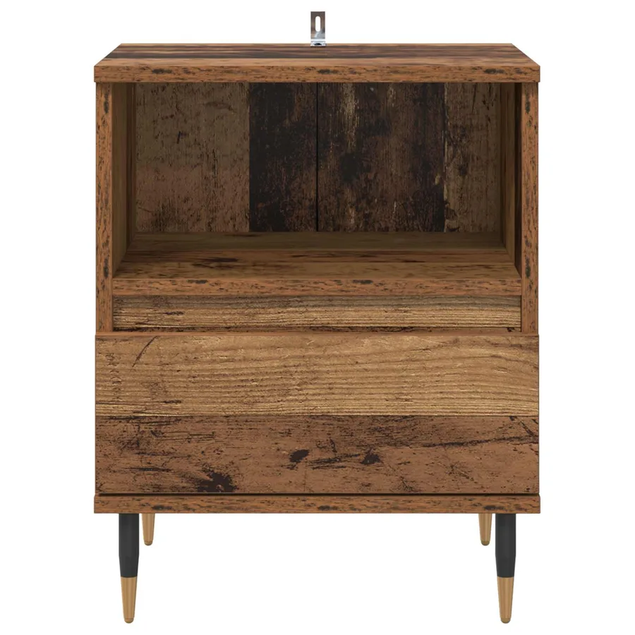 Cabinet de chevet Bois ancien 40 x 35 x 50 cm Bois d'ingénierie - 6