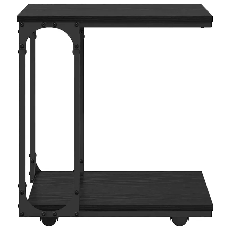 Table d'appoint Chêne noir 50 x 35 x 55,5 cm Bois d'ingénierie - 5