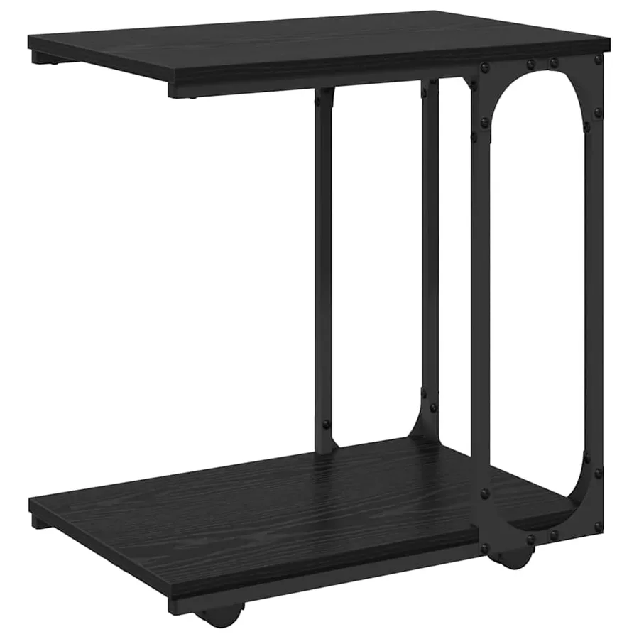 Table d'appoint Chêne noir 50 x 35 x 55,5 cm Bois d'ingénierie - 7
