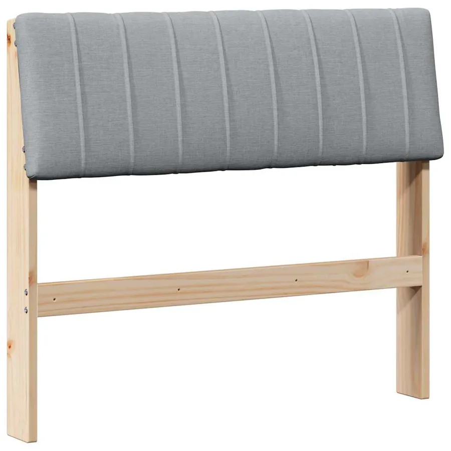 Tête de lit capitonnée Gris clair 90 cm Pin massif - 2