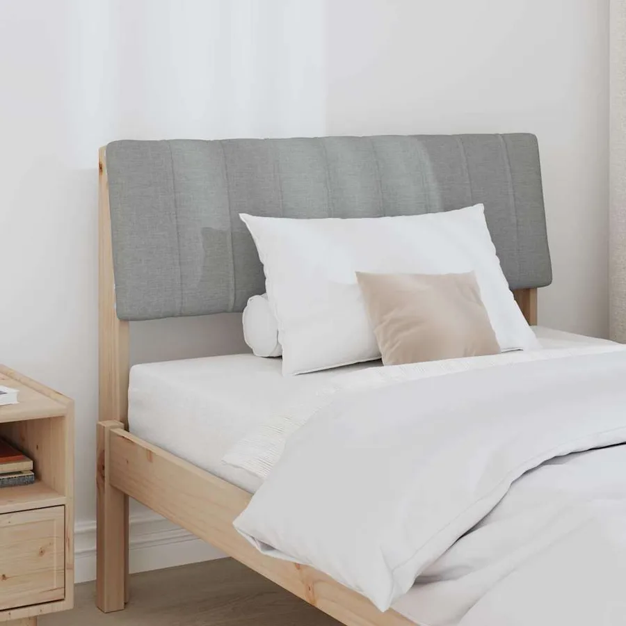 Tête de lit capitonnée Gris clair 90 cm Pin massif - 3