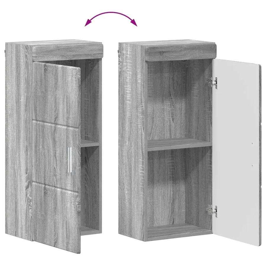 Armoire murale de salle de bain TULUM Gris Sonoma - 12