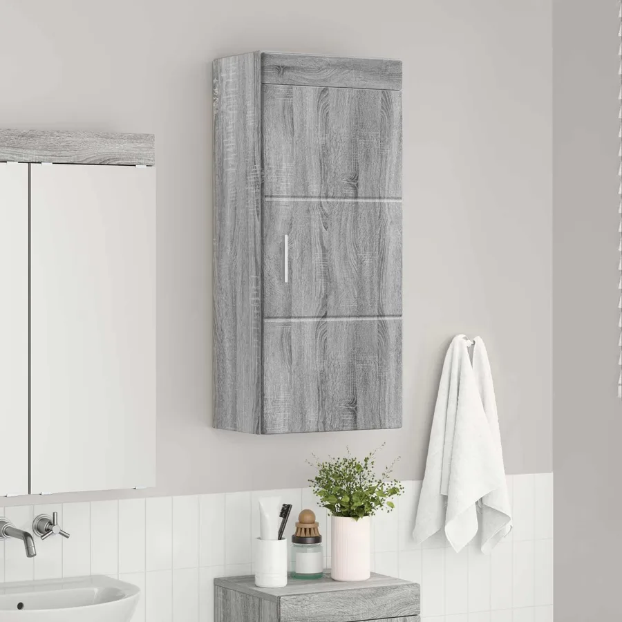 Armoire murale de salle de bain TULUM Gris Sonoma - 4