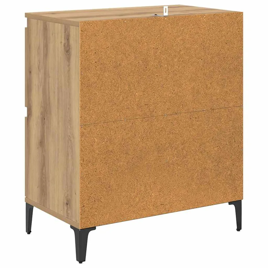 Buffets 2 pcs Chêne artisanal 60 x 35 x 70 cm Bois d'ingénierie - 9