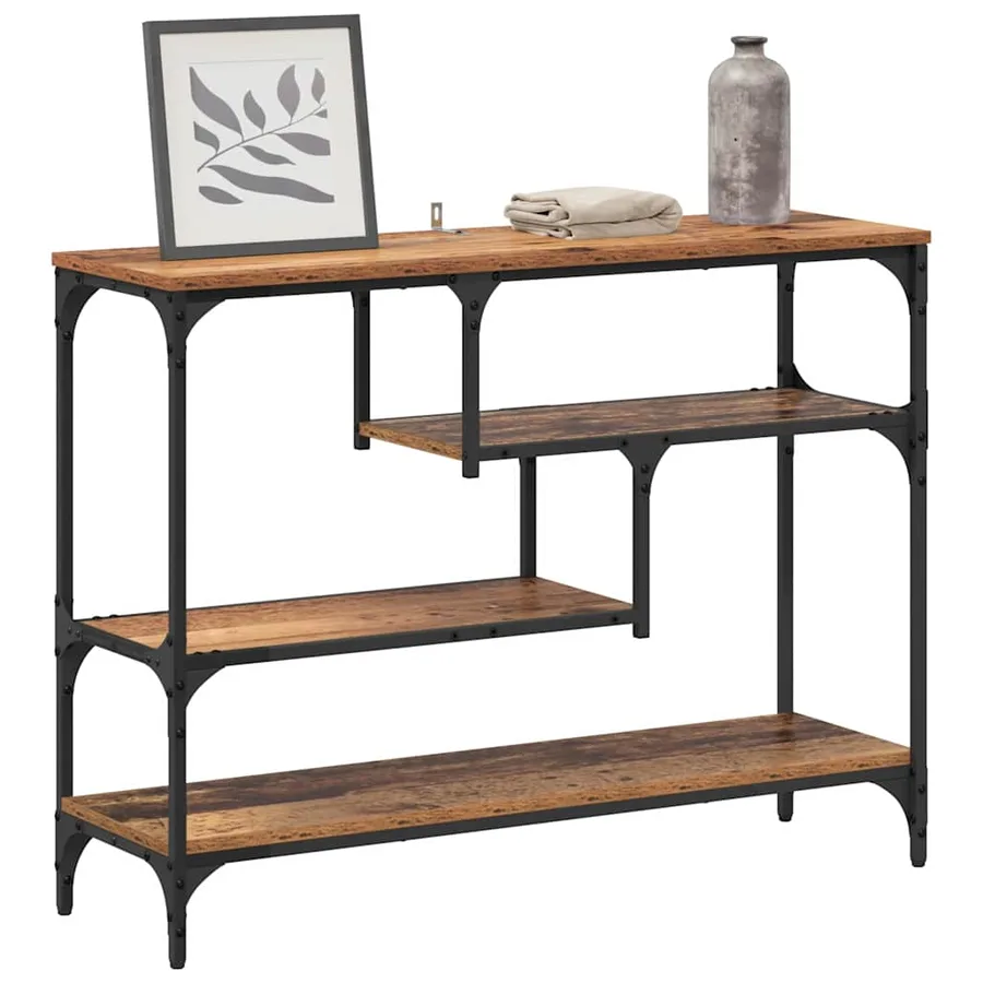 Table console Bois ancien 100 x 30 x 75 cm Bois d'ingénierie - 3