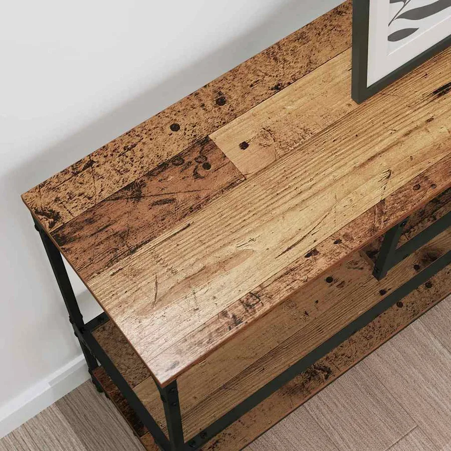 Table console Bois ancien 100 x 30 x 75 cm Bois d'ingénierie - 4
