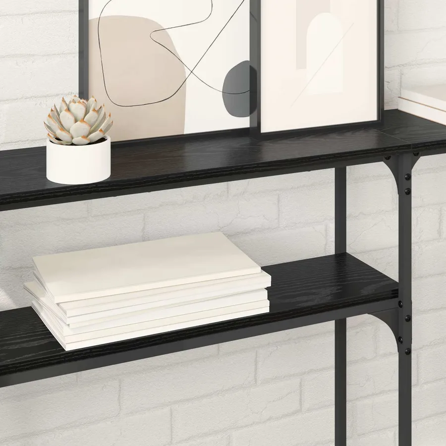TableConsole Chêne noir 146 x 22.5 x 75 cm Bois d'ingénierie - 4