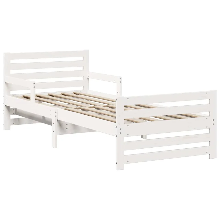 Cadre de lit Blanc 80 x 200 cm Bois d'ingénierie - 4