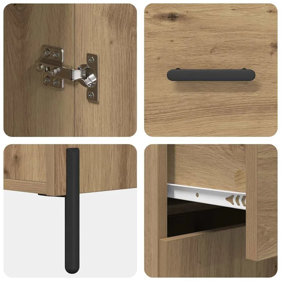 Haut Armoire Chêne artisanal 69,5 x 32,5 x 180 cm - 11