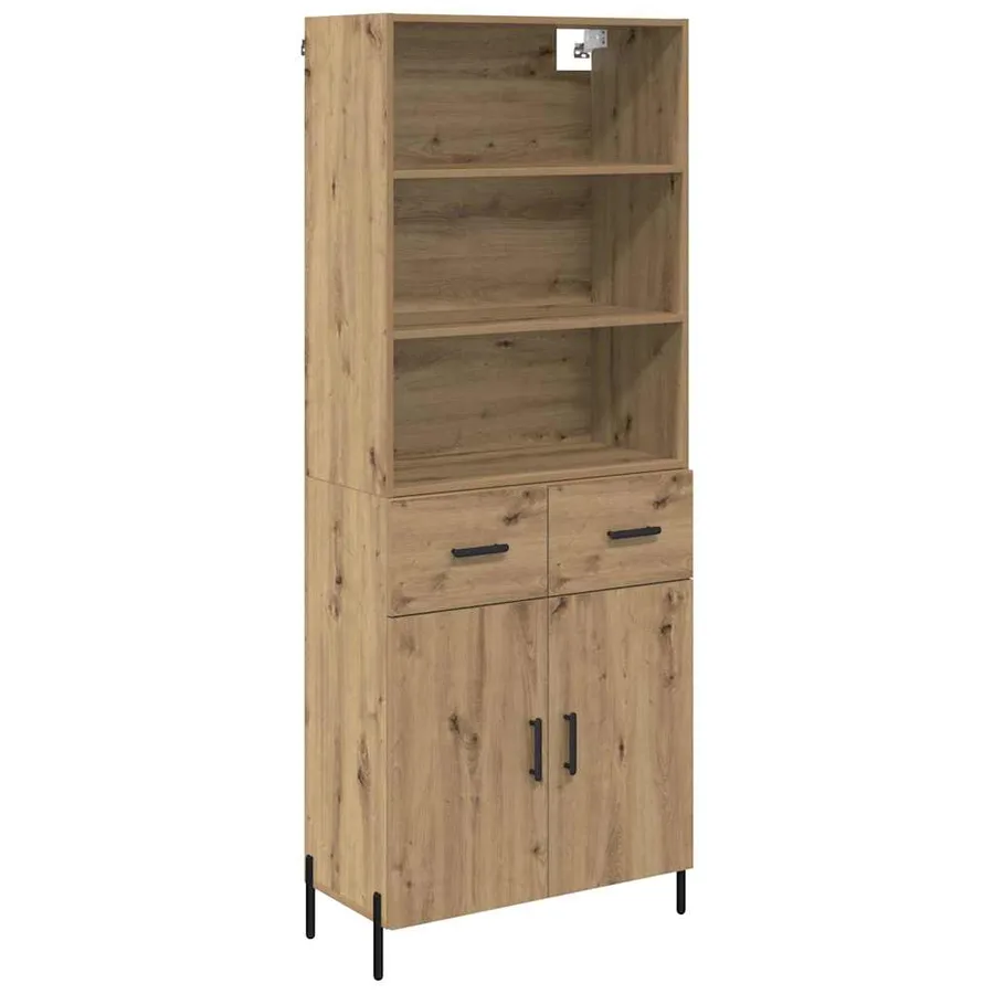 Haut Armoire Chêne artisanal 69,5 x 32,5 x 180 cm - 2