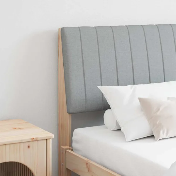 Tête de lit capitonnée Gris clair 180 cm Pin massif
