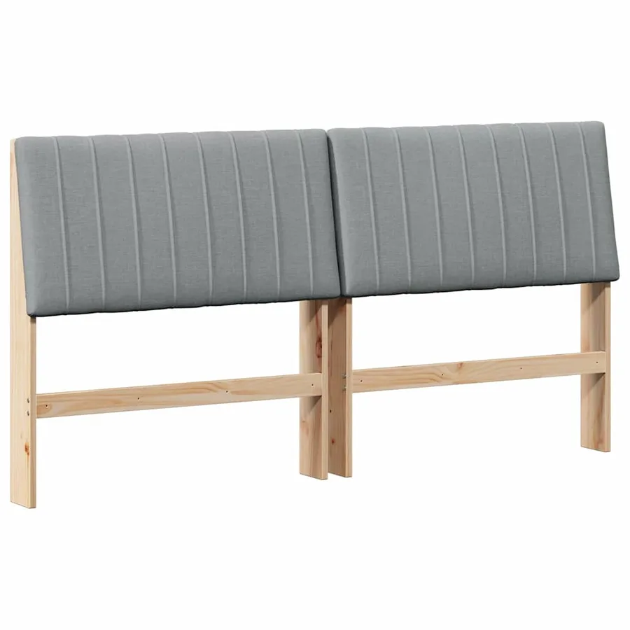 Tête de lit capitonnée Gris clair 180 cm Pin massif - 2