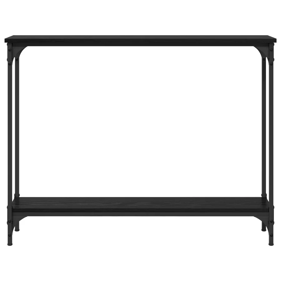 Table console Chêne noir 100 x 22,5 x 75 cm Bois d'ingénierie - 5