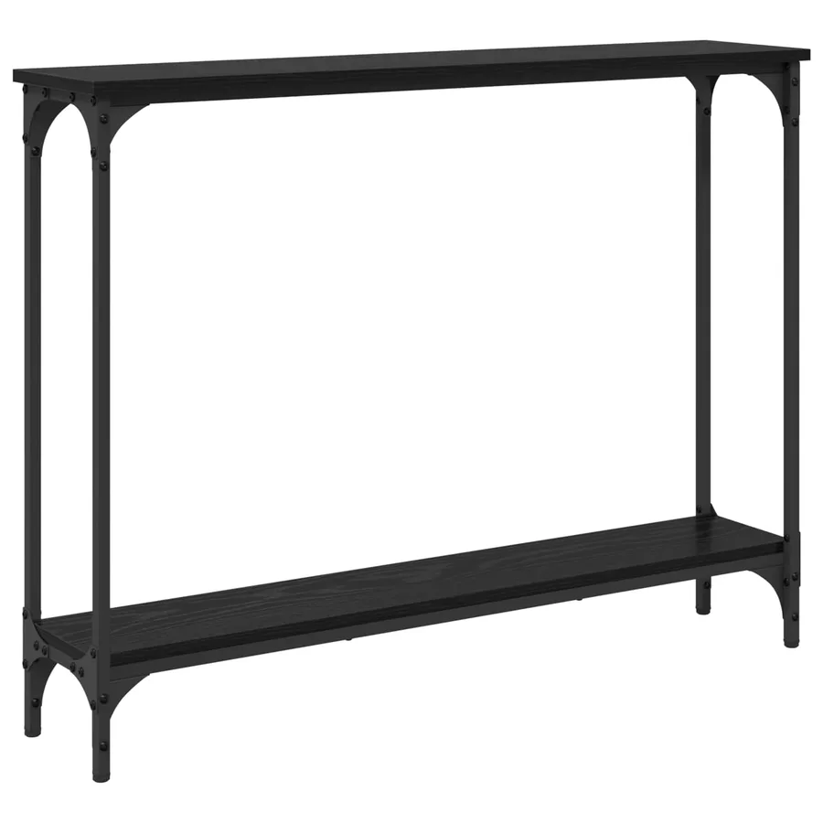 Table console Chêne noir 100 x 22,5 x 75 cm Bois d'ingénierie - 7