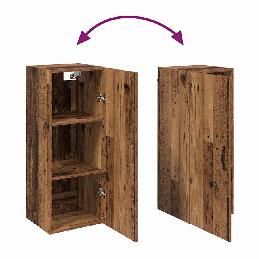Meuble mural Bois Ancien 34,5 x 34 x 90 cm Bois d'ingénierie - 10