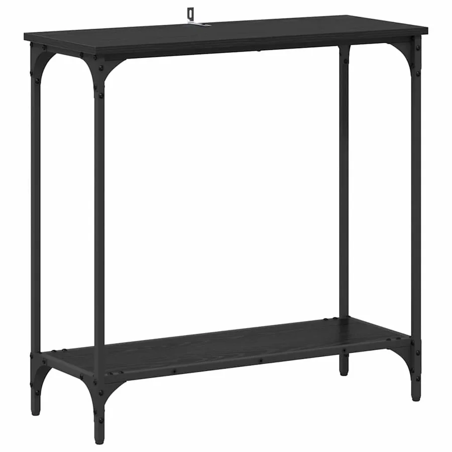 Table console Chêne noir 75 x 30.5 x 75 cm Bois d'ingénierie - 2